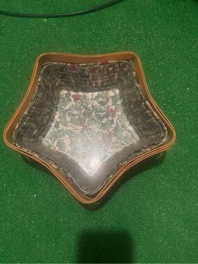 Longaberger Wooden Basket Interior with Green Felt